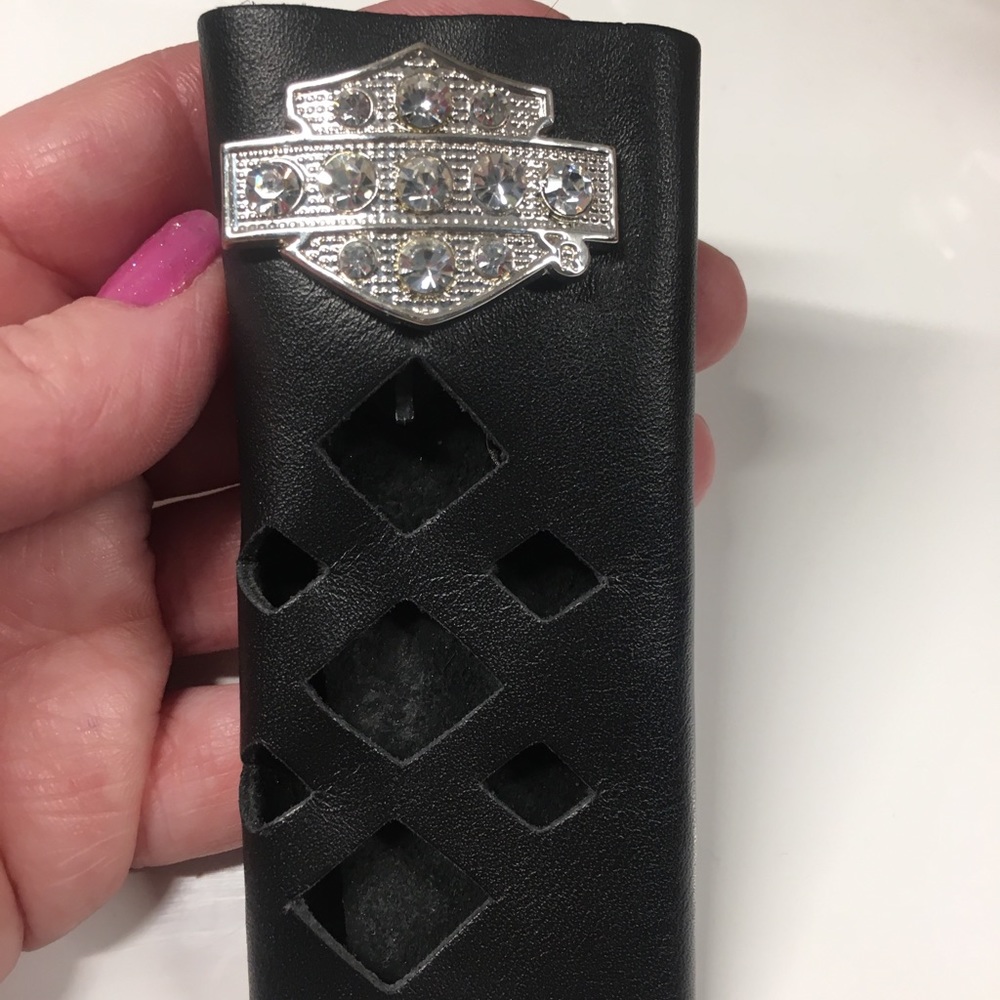Harley Davidson Leather Ponytail Wrap
